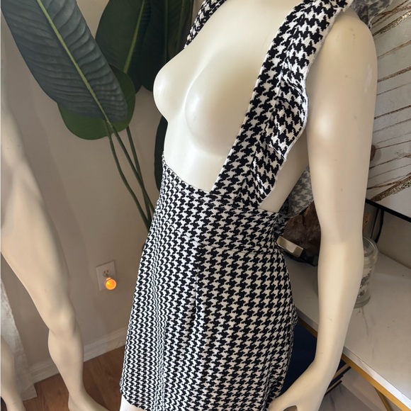 SHEIN Black and White Houndstooth Mini Dress - Picture 2 of 3